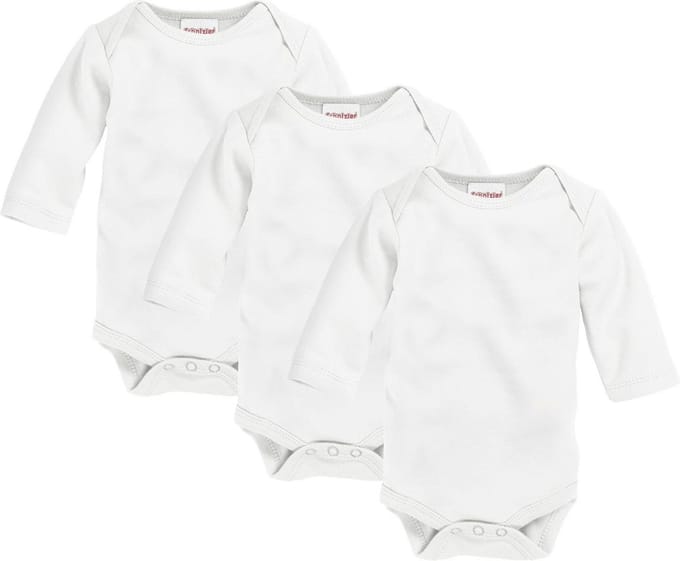 Playshoes Schnizler set 3 rompers lange mouw wit