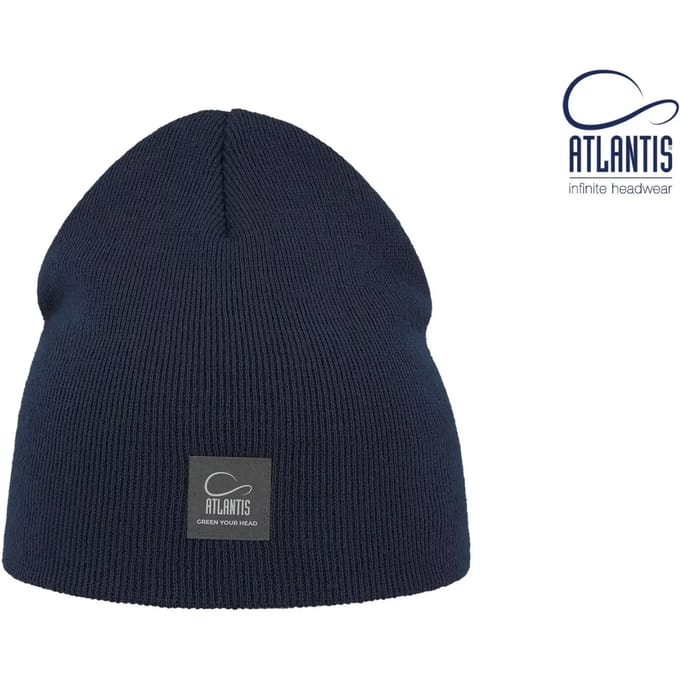 Atlantis Headwear - Recy Beanie - Navy - One Size