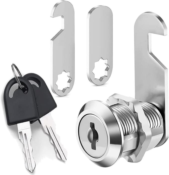 SnelShoppen - Mailbox Lock met Sleutels, Universale Kast Lock, Briefbox Lock, Lade Lock, Kledingkast Lock, Meubel Lock met 2 Verschillende Slotenplate