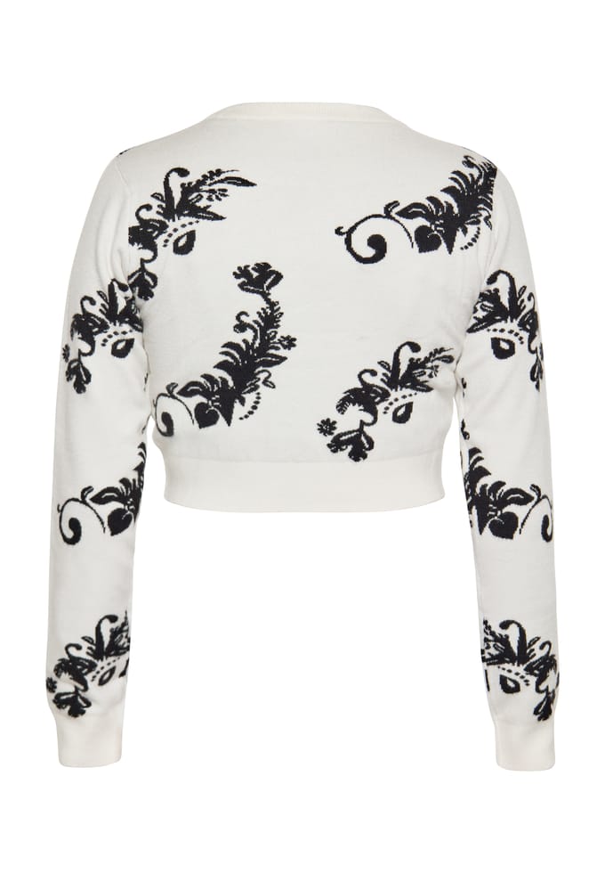 IZIA Jumper Dames wol wit zwart