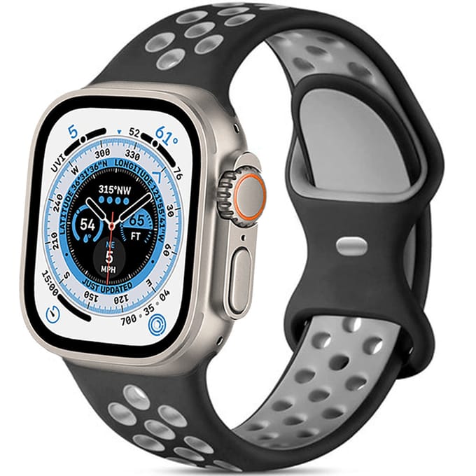 Apple Watch Ultra sport bandje (zwart/grijs)