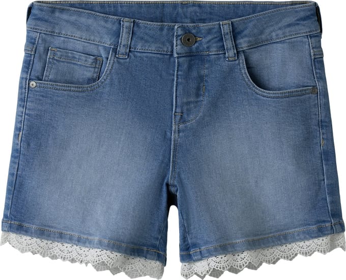 NAME IT - TKFSKY LACE SLIM DNM SHORTS TWO5002 NOOS - Meisjes - Bermuda shorts