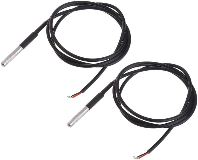 2 Stuks Waterdichte Digitale Temperatuursensor Sonde met Kabel