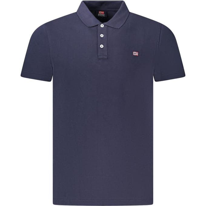Noorwegen 1963 Blauwe Katoenen Polo voor Mannen