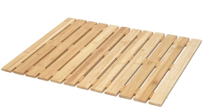 Badmat MCW-E73, Douchemat Badmat, Bamboe antislip, 60x50cm
