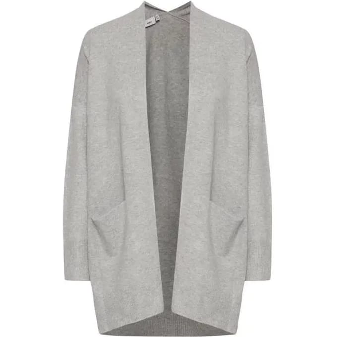 Ichi gebreid vest Grijs Gemêleerd-Xs/S