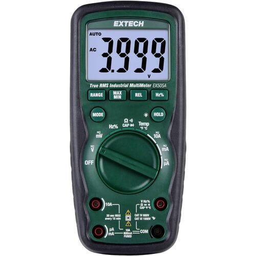 Extech EX505A Multimeter Digitaal CAT IV 600 V Weergave (counts): 6000