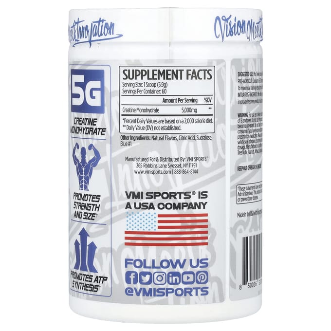 VMI Sports, Monohydrate de créatine, Patriot Pop, 12,5 oz (354 g)