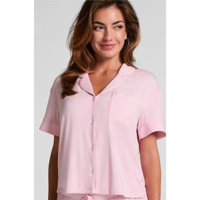 Hunkemöller Essential Jersey Short-Sleeved Jacket Roze