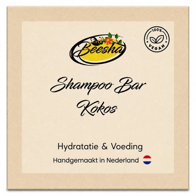 Beesha - Shampoo Bar Kokos - Vegan - Sulfaatvrij - Parabeenvrij - CG Proof