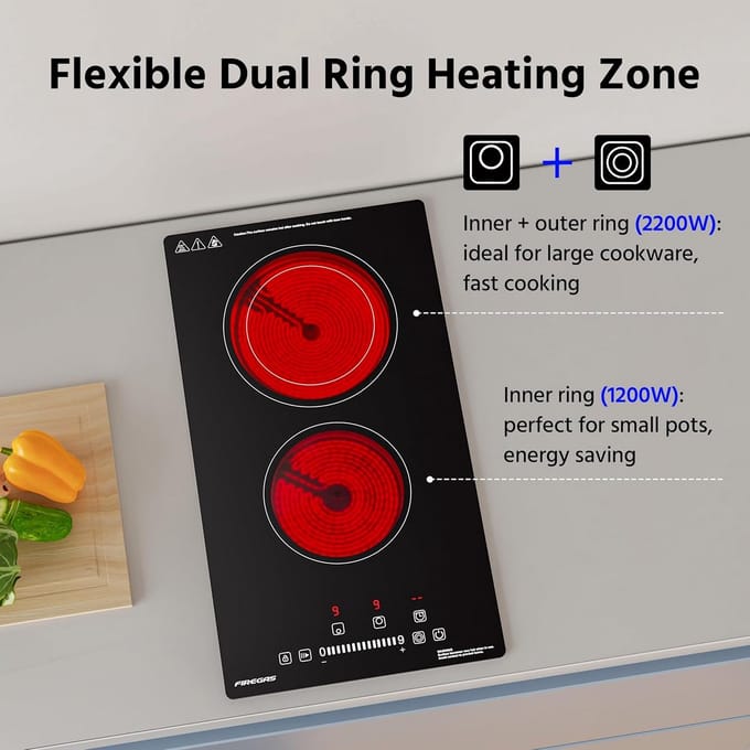 Keramische Inbouwkookplaat met Sensor Touch-bediening en Timer