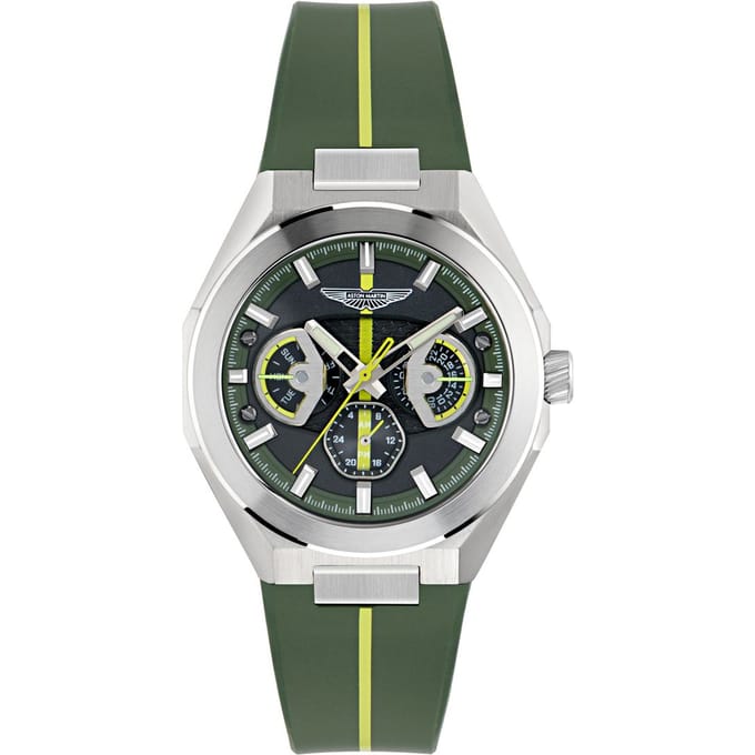 Aston Martin Thrill TKS W MTRI2S601 Horloge - Siliconen - Groen - Ø 42 mm