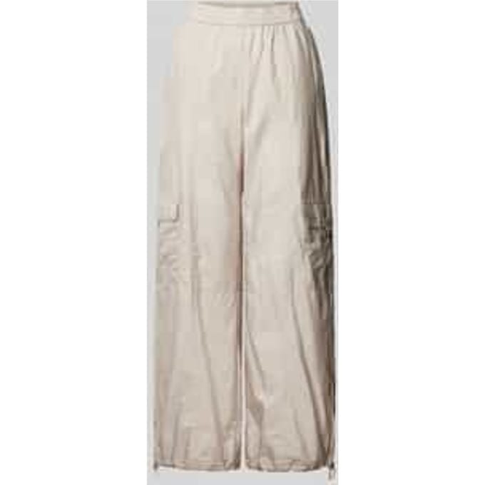 Wide leg cargobroek met elastische band, model 'PASCALE'