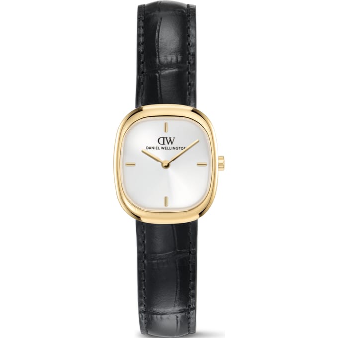 Daniel Wellington DW Watch Corta Black-Croc Gold 24mm