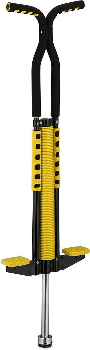 Pogo stick - kinderen - max. 60 kg - rvs - antislip - geel