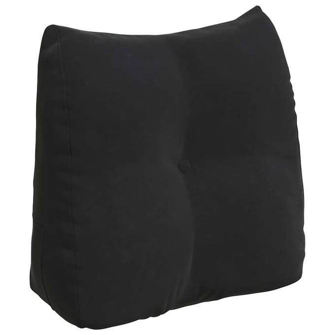 vidaXL - Rugkussen - Zwart - 45 - x - 24 - x - 50 - cm - Fluweel