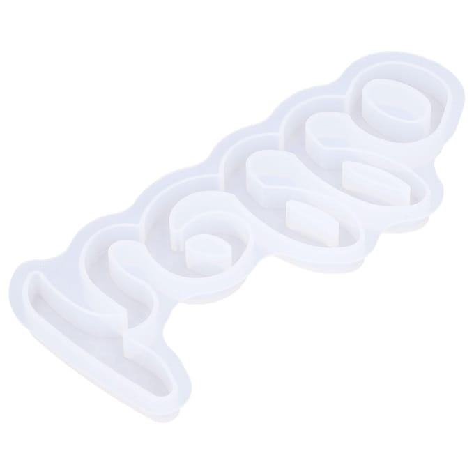 Siliconen Mal DIY Engels Woord Letter Kristal Epoxy Spiegel Siliconen Mal Decoratie white