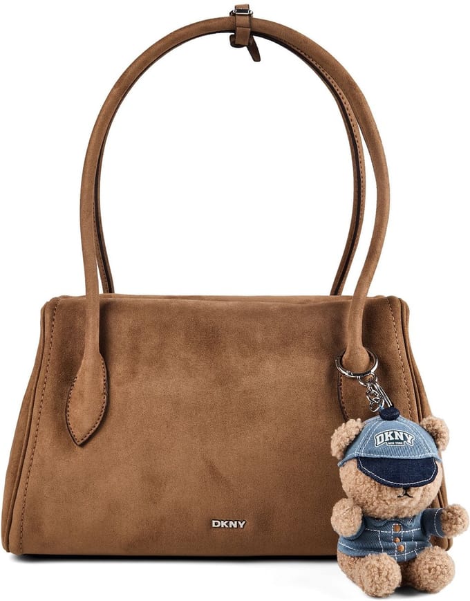 DKNY Amelie Schoudertas Leder 33 cm - Dames - almond
