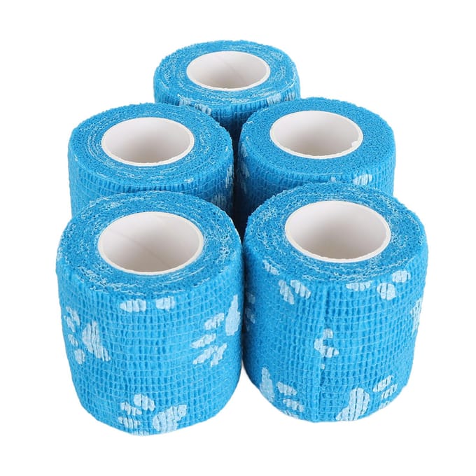 10 stuks Pen Machine Grip Tape 5cm Breed Pootafdruk Patroon Antislip Zelfklevend Elastisch Pen Machine blue