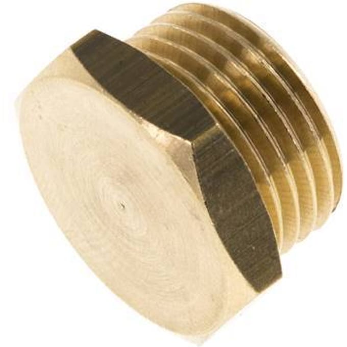 G 1/2'' Messing Plug met buitenzeskant 16 Bar [5 Stuks]