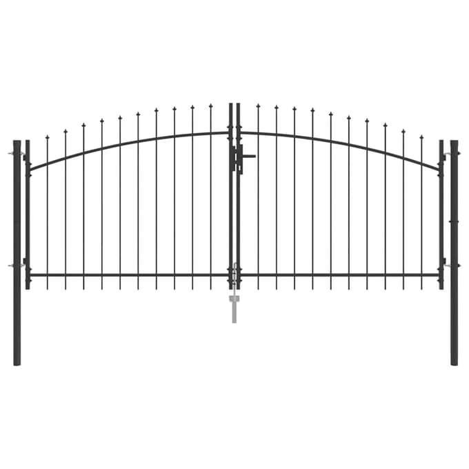 vidaXL - Dubbele - Heining - WOERDEN - 299,5 - x - 174,5 - cm - Staal - Vergrendelbaar