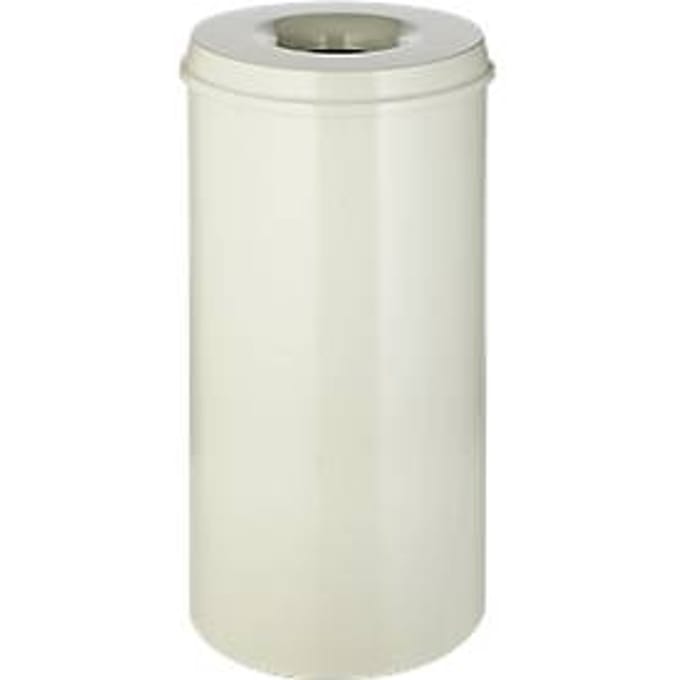 Afvalverzamelaar 50 l, zelfblussend, romp wit/deksel wit