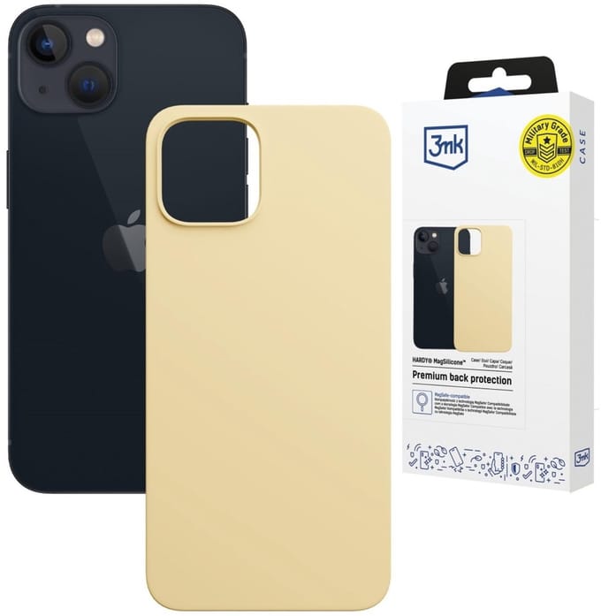 3MK Hardy MagSilicone Hoesje voor Apple iPhone 15 Geel