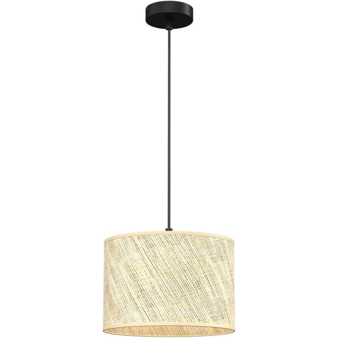 Euluna Hanglamp Jovin met rotan kap, Ø 25 cm