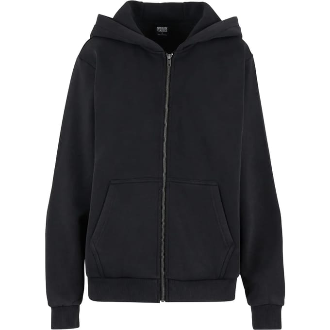 Urban Classics - Vintage Heavy Vest met capuchon - S - Zwart