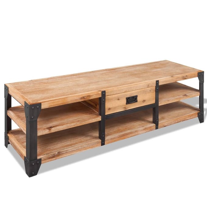vidaXL - Tv-meubel - 140x40x45 - cm - massief - acaciahout
