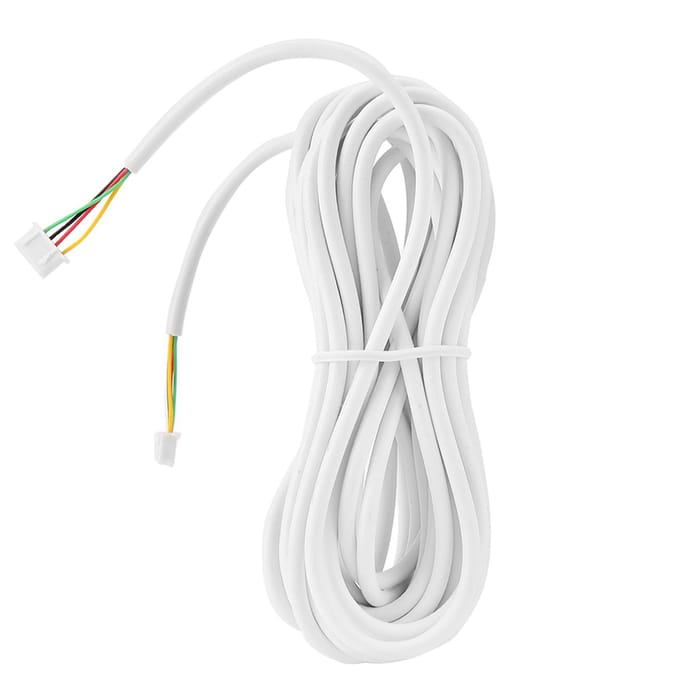 Câble flexible rond en cuivre à 4 conducteurs de 0,3 mm, 10 m, adapté aux systèmes d'interphone vidéo