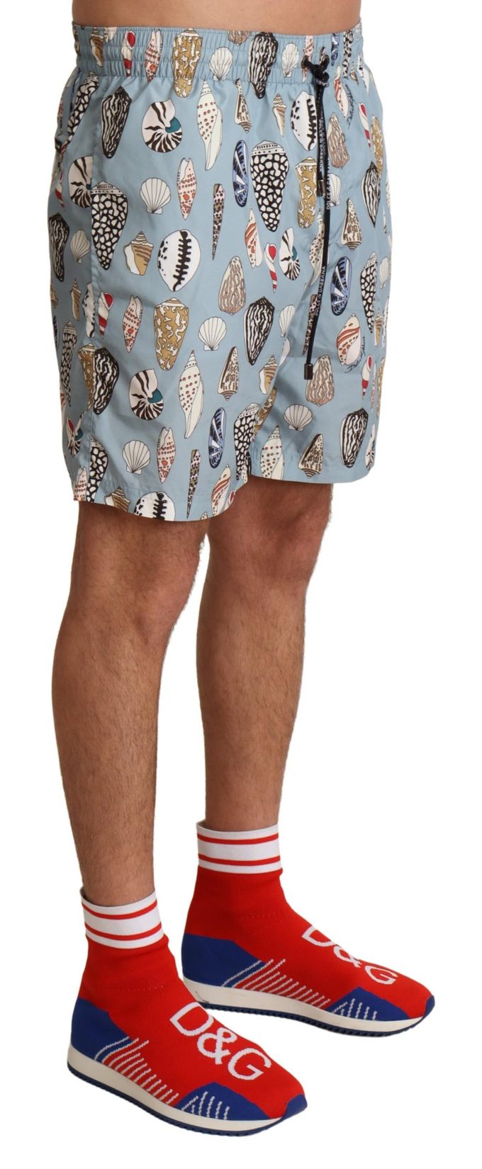 Dolce & Gabbana Heren Blauwe Zeeschelp Strandkleding Zwemkleding Shorts