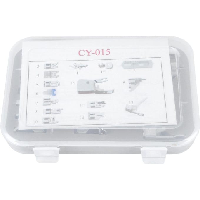 Kit de 15 pieds presseurs pour machines à coudre white