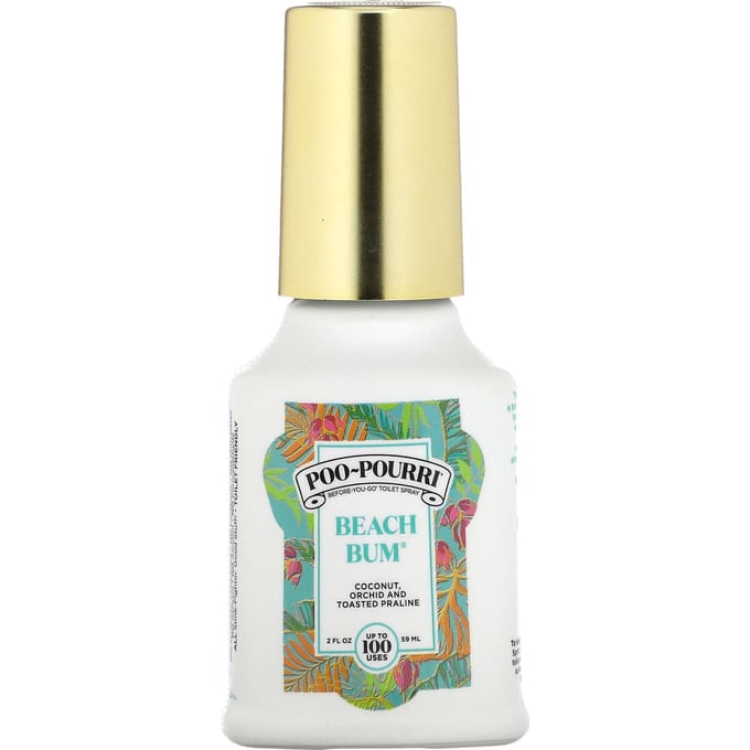Poo-Pourri, Before-You-Toe Toil Spray, Beach Bum, 59ml(2 fl oz) beige