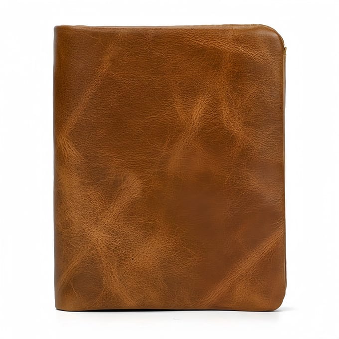 Portemonnee - Echt leer - Premium geolied leer - Meerdere kaartsleuven en muntvak - 11,5*9,5*2 cm - Bruin - 1 stuk