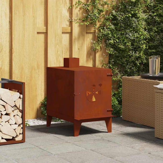 vidaXL - Campingkachel - 35x50x60 - cm - cortenstaal