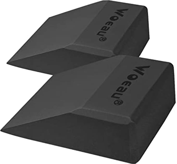 Set van 2 antislip squat wigblokken voor verhoogde squats en calf raises