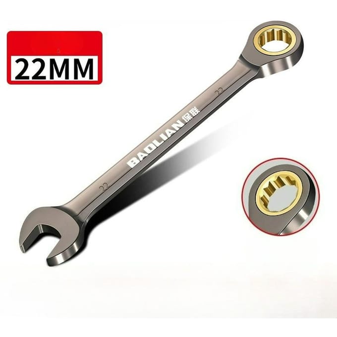 Jeu de clés à cliquet Torx double extrémité à effort rapide pour la réparation automobile 22mm gray