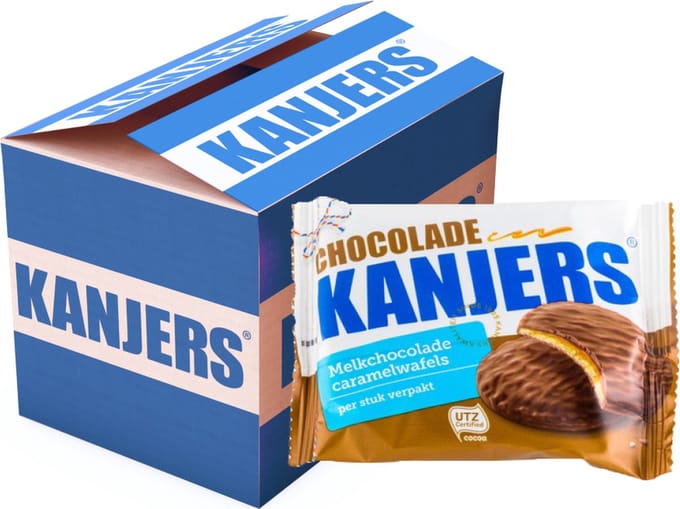 Koeken Kanjers mini chocoladewafels 13gr 120 stuks