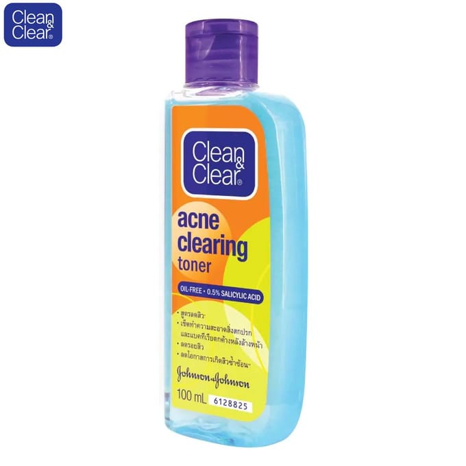 Johnson & Johnson Clean & Clear Acne Clearing Toner, olievrij, 0,5% salicylzuur, 100 ml. 100 ml. blue