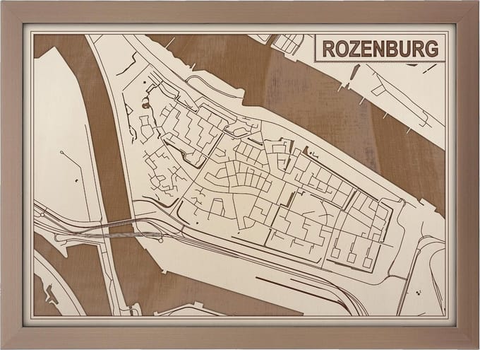 Decoratief Beeld - Houten Van Rozenburg - Hout - Bekroned - Bruin - 21 X 30 Cm