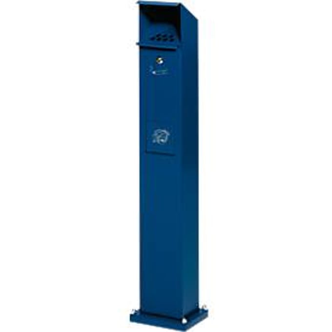 Combi-asbak voor buitengebruik, gentiaanblauw