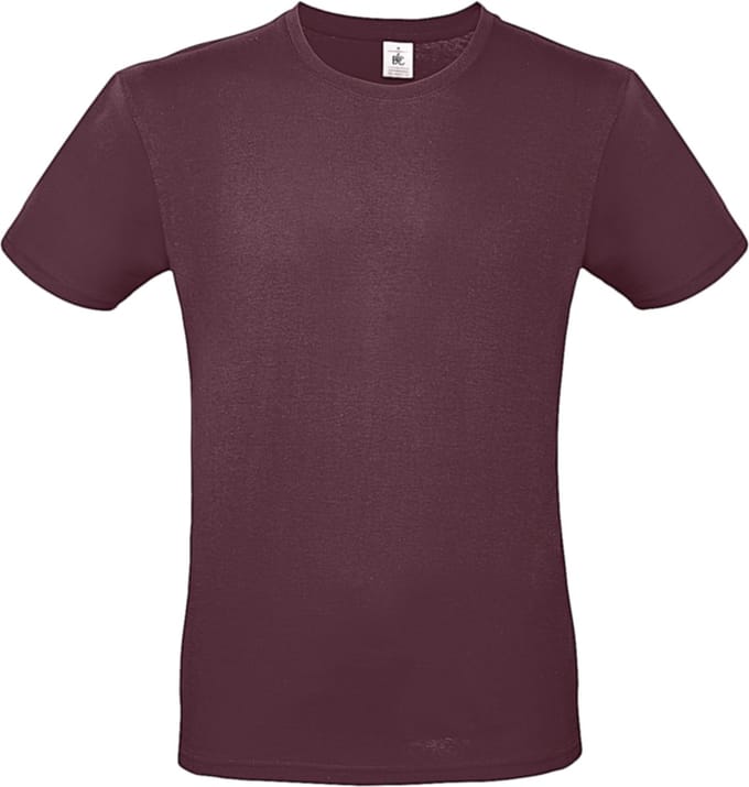 Classic E150 T-shirt B&C Collectie Burgundy Rood Maat XL