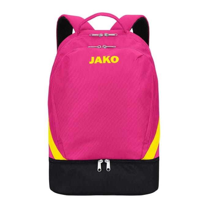 Jako Iconic Rugzak - Roze / Zwart / Fluogeel | Maat: UNI