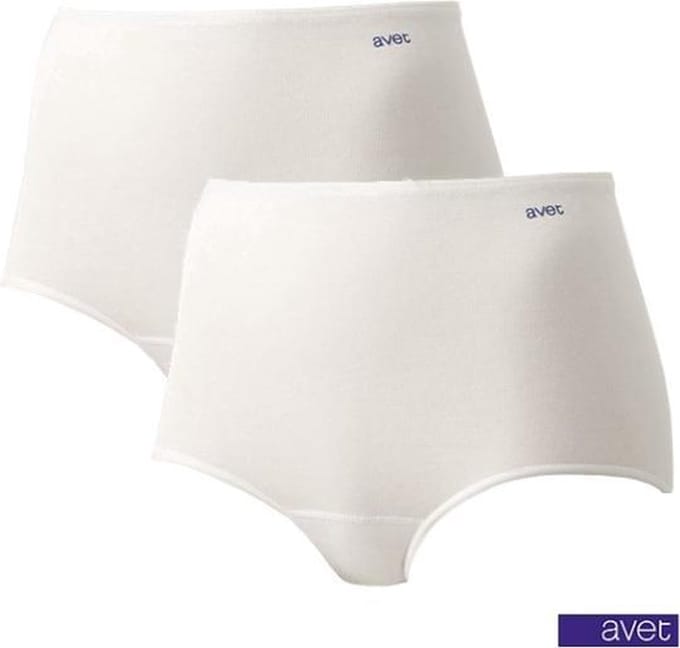 Avet dames tailleslip - maat M - 2-pack - wit
