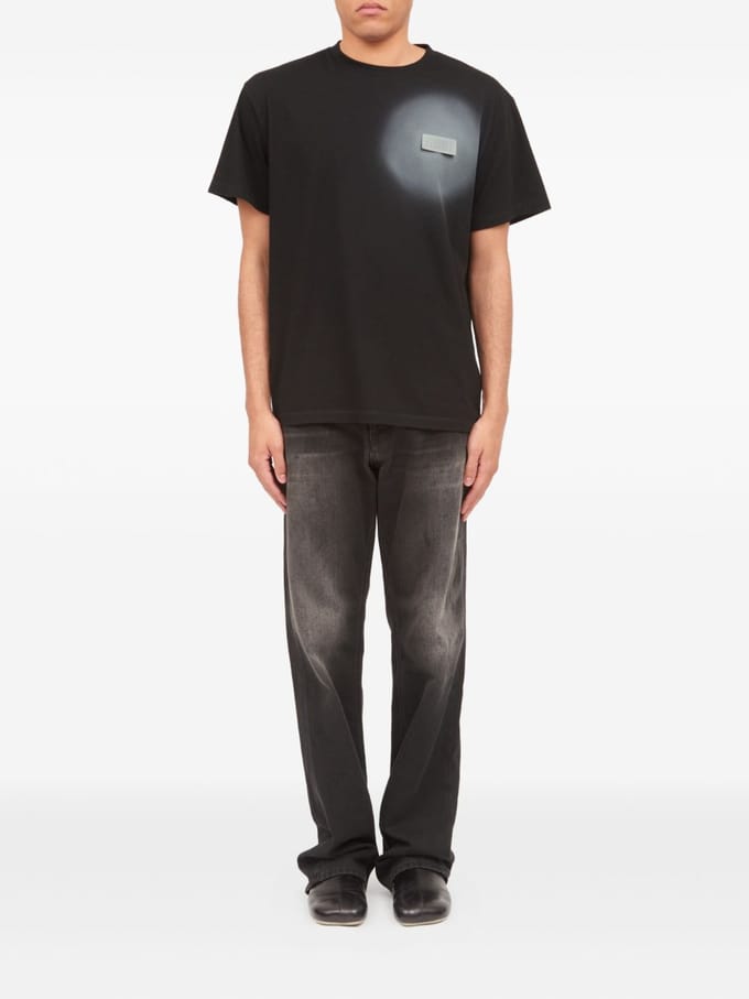 mm6 maison margiela t-shirt label logo man zwart