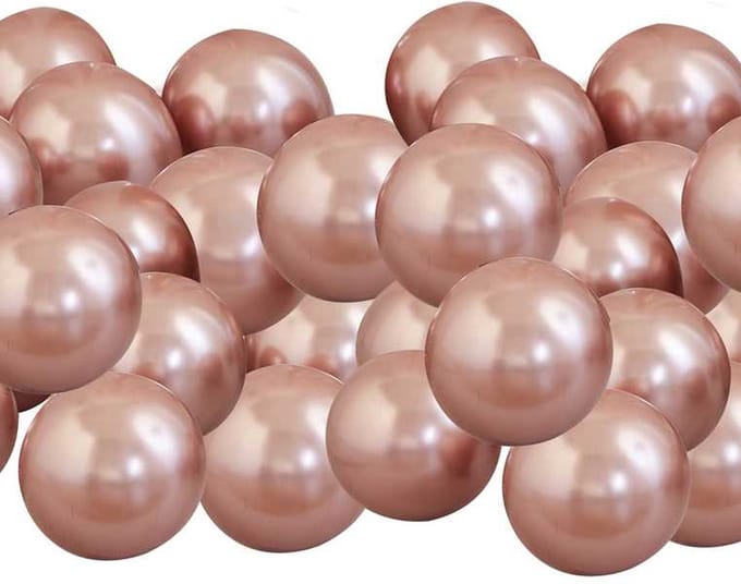 Ginger Ray - Ginger Ray - 40 Chrome Rose Gold Ballonnen - 5 inch