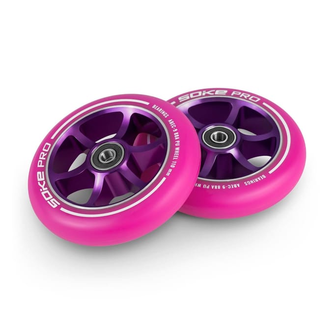 Scooterwielen 110 mm - roze - 2 st