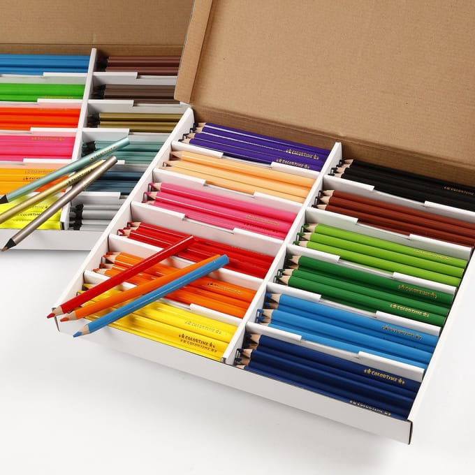 Colortime kleurpotloden - Bulkvoordeel, vulling: 4+5 mm, 24 kleuren
