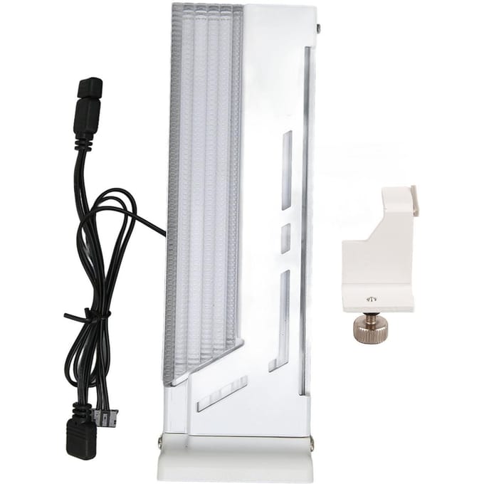 Support Vertical pour GPU 5V 3PIN ARGB RGB Éclairage Métal Curseur Petite Interface 4 broches Ordinateur white